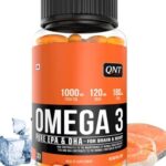 QNT Omega 3 1000mg 60 Softgels | with 180 mg EPA & 120 mg DHA | Nordic Island fish oil | Helps Improve Brain & Heart function